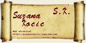 Suzana Kočić vizit kartica